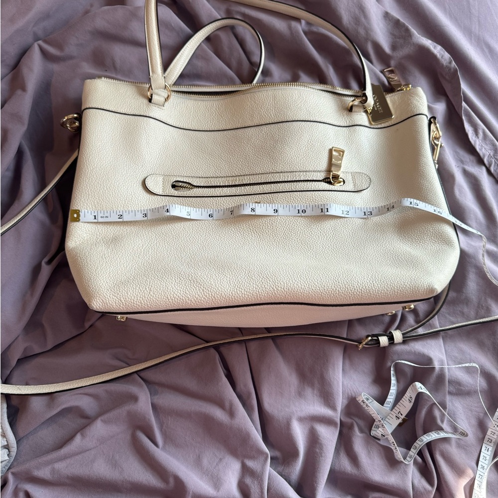 Coach Cream Leather Tote Bag
